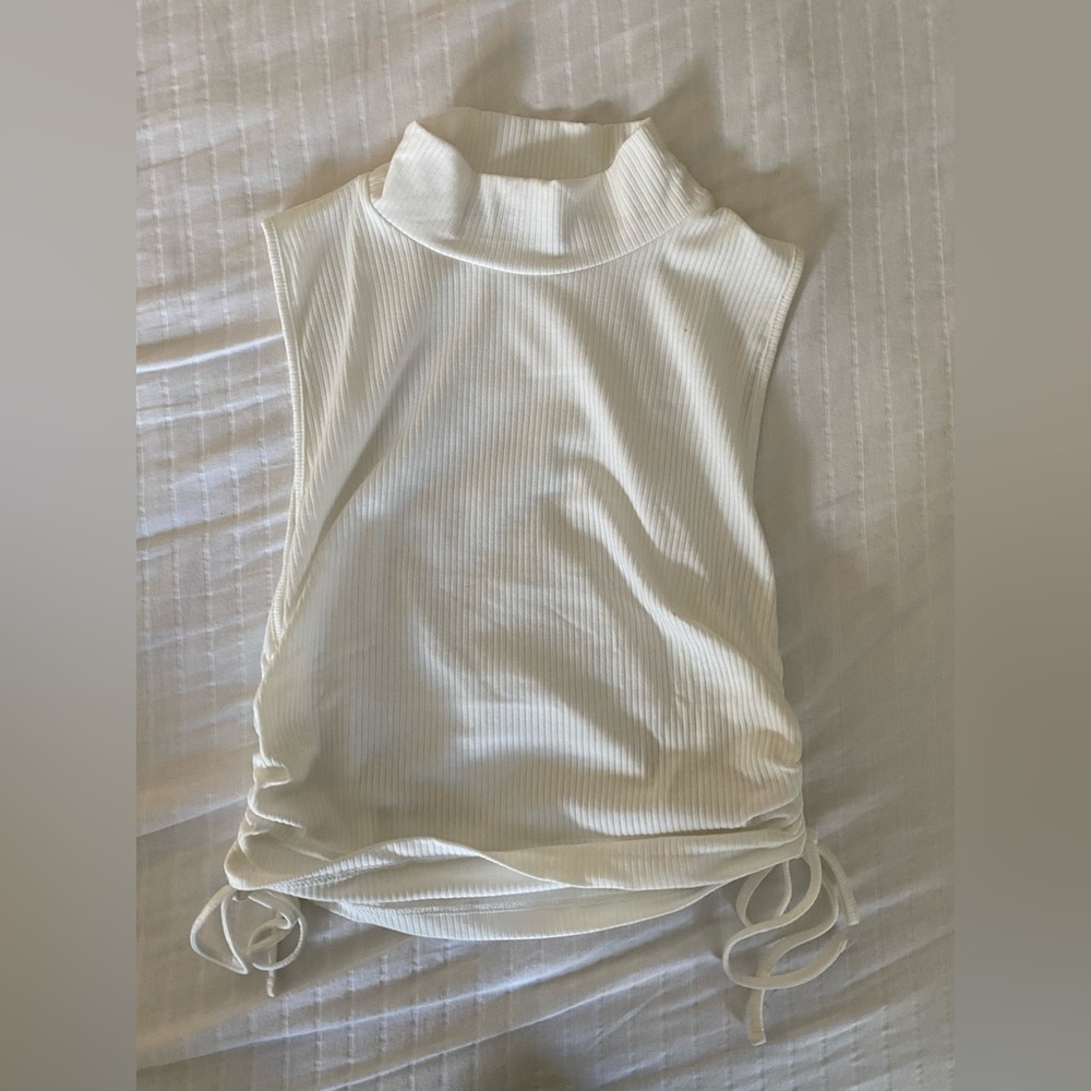 Zara White Turtleneck Tank